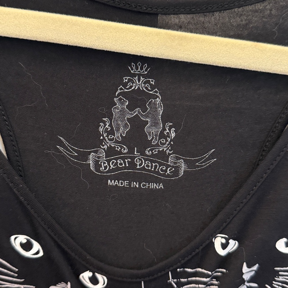 Bear Dance Black Cat Print Tank Top - Picture 2 of 3